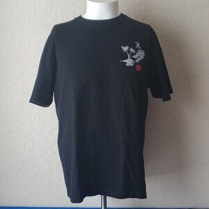 Habu Box LL Black Okinawa Beach unisex Japanese Hand Painted tshirt